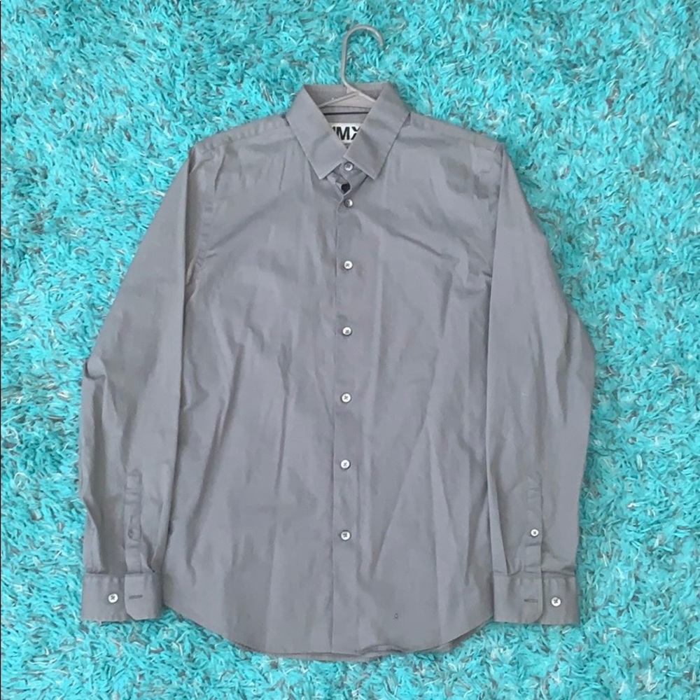 1MX Express Fitted Men’s Dress Shirt Grey